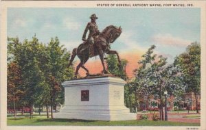 Indiana Fort Wayne General Anthony Wayne Statue Curteich