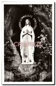 Old Postcard Lourdes Miraculous Virgin and the cave