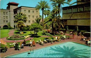 Postcard Patio of Hotel Westward Ho in Downtown Phoenix, Arizona