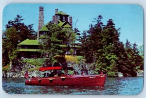 1960 Thousand Islands New York Postcard Castle Rest Pullman Estate St Lawrence