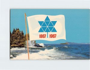 Postcard Flag, 1867-1967 Canada Confederation, Canada