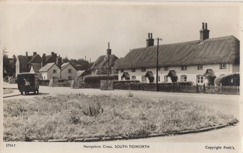 Hampshire Cross South Tidworth Wilts Vintage Real Photo Postcard