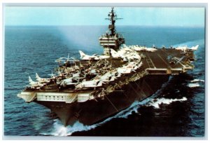 c1950's USS Kitty Hawk CVA-63 Official US Navy Unposted Vintage Postcard