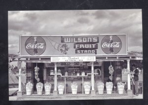 REAL PHOTO ROBSTOWN TEXAS WILSON'S FRUIT STAND COCA COLA SIGN POSTCARD CIGN