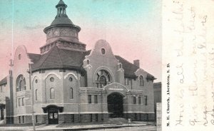 Vintage Postcard 1910's United Methodist Church Parish Aberdale South Dakota SD