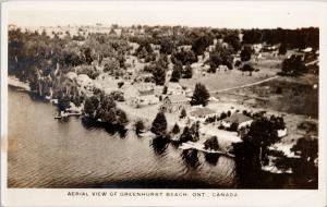 Greenhurst Beach ON Ontario Aerial View UNUSED Real Photo Postcard D97