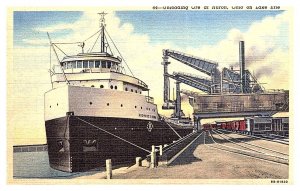 Ohio Huron, Unloading Ore on Lake Erie