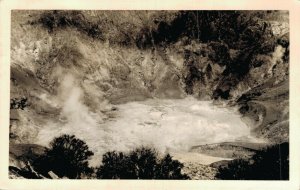 Indonesia Tangkuban Perahu Crater Bandung Vintage RPPC 07.54