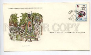 424633 GAMBIA 1978 year First Day COVER certificate w/ signature