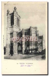 Troyes Old Postcard The cathedral