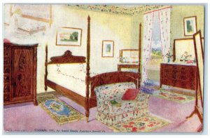 1911 Standard Furniture Company  Bed Room Centerville Iowa IA Posted Postcard