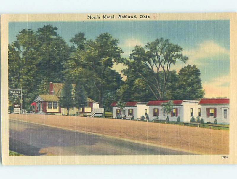Unused Linen MORR'S MOTEL Ashland Ohio OH M6052