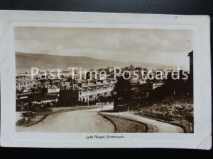 Scotland GREENOCK Lyle Road c1929 RP Postcard