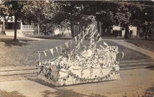 F15/ Parade Real Photo RPPC Postcard c1910 Automobile Float Women 22