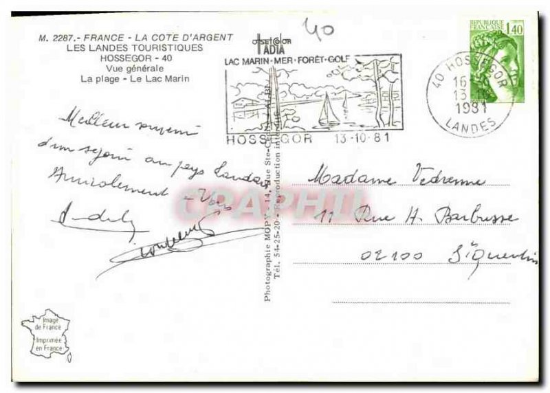 Postcard Modern Hossegor general view La Plage