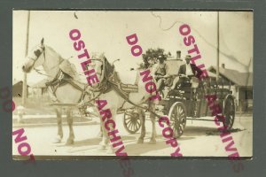 Medford OREGON RPPC '10 DELIVERY WAGON Dray Advertising EADS BROS. TRANSFER LINE