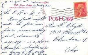 Aurora West Virginia 1955 Postcard Mill Stone Lodge Motel