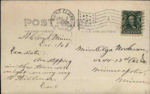 St. Cloud MN Minnesota St. Germain St. Trolley c1910 Real Photo Postcard