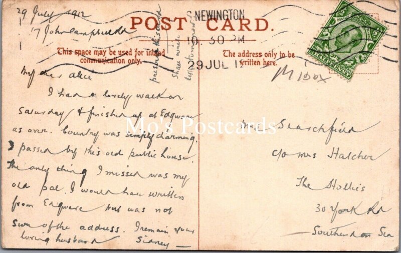 Middlesex Postcard - Edgware, Ye Olde Bee Hive. Posted 1912 - RS40000