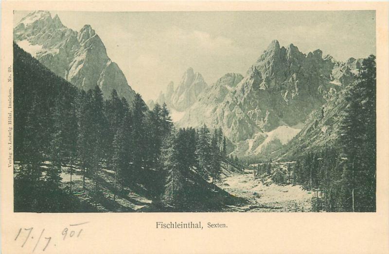 Fischleinthal Sexten Sesto Italia Italy 1900