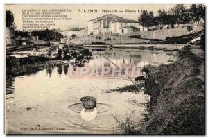 Lunel - Pesca - fish - fisherman - fish - fishing - - Old Postcard