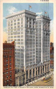 First Security National Bank Minneapolis Minnesota 1917 postcard