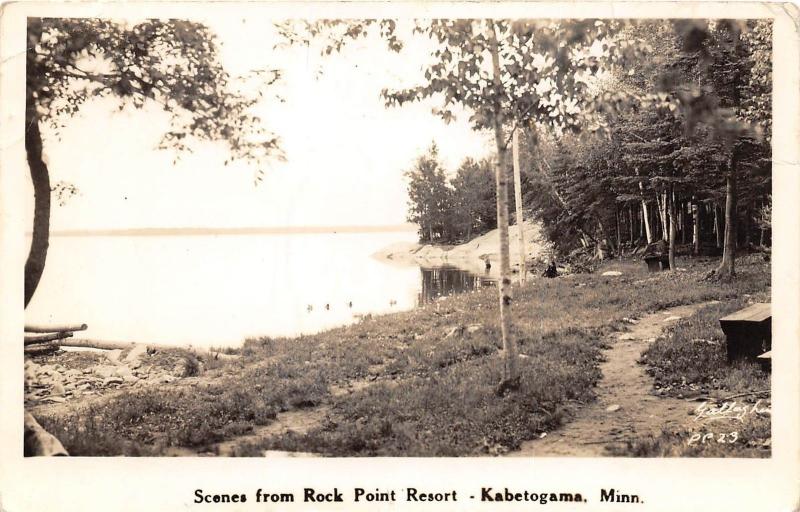 D47/ Kabetogama Minnesota Mn Real Photo RPPC Postcard c30s Rock Point Resort