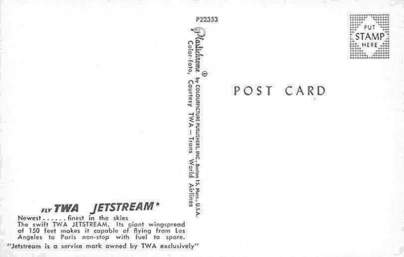 Airline Postcards TWA Trans World Airlines Jetstream  P22353 