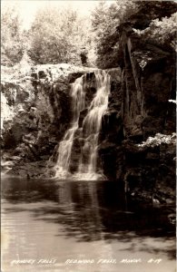 Redwood Falls Minnesota Beautiful Ramsey Falls RPPC Postcard V13