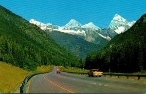 Canada British Columbia Glacier National Park Rogers Pass Highway and Mount S...
