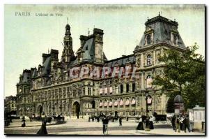 L & # 39 Hotel De Ville - Old Postcard