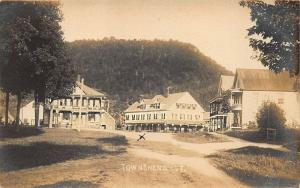 Townshend VT Business District in 1909 Real Photo Postcard