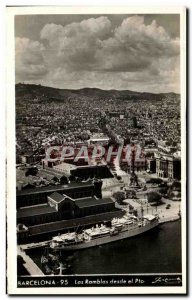 Old Postcard Barcelona Ramblas desde el Pto