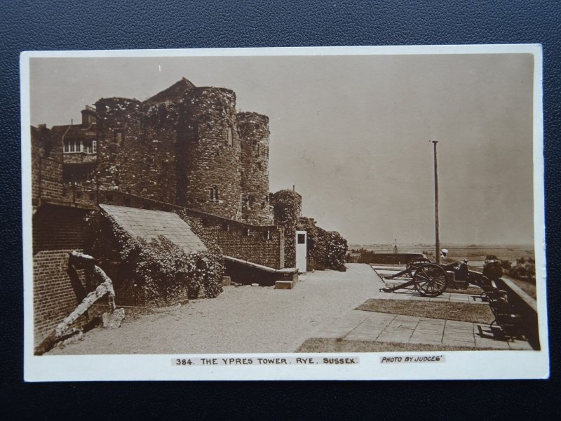 Sussex RYE The Ypres Tower shows Cannon & Anchor c1908 RP Postcard Fred Judges