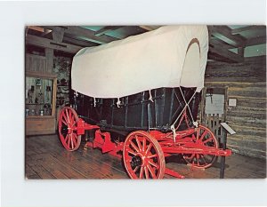 Postcard Conestoga-type settler's wagon, Chicago Historical Society, Chicago, IL