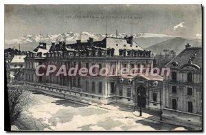 Old Postcard Grenoble Prefecture And The Alps