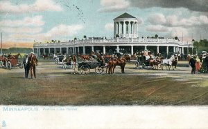 Postcard Antique View of Pavilion at Lake Harriet in  Minneapolis, MN     U7