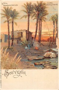 Le Caire Cairo Egypt Africa Dahabyes on the Nile Vintage Postcard AA48844