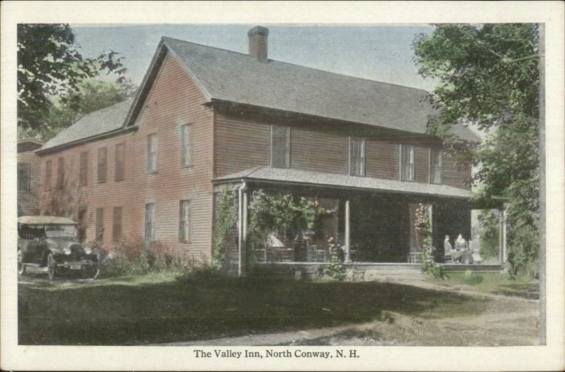 North Conway NH The Valley Inn & Car c1915 Postcard