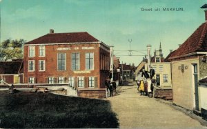 Netherlands Groet uit Makkum Vintage Postcard 07.57