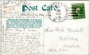 Postcard NH  White Mountains - Mt. Washington, Tip Top House - inverted date