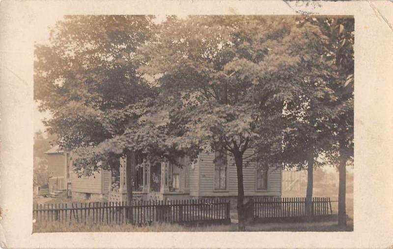 Jackson Michigan Residence Exterior Real Photo Antique Postcard J72485