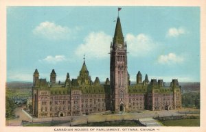 Vintage Postcard 1910's Canadian Houses of Parliament Ottawa Canada CAN