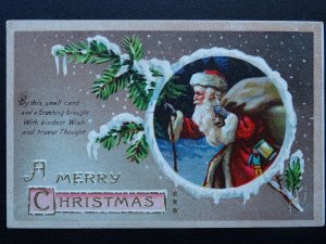 A MERRY CHRISTMAS Kindest Wishes & Truest Thought c1906 Postcard by Int Art Co.