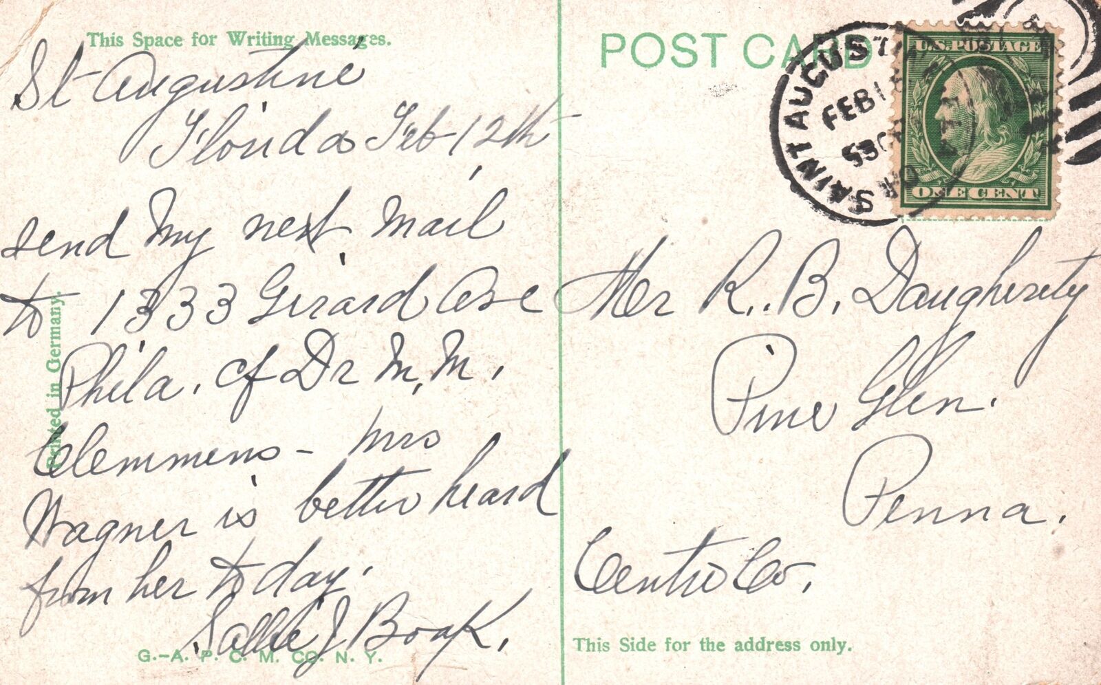 Vintage Postcard 1910's US Post Office Building Built in 1600 St ...