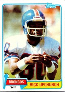 1981 Topps Football Card Rick Upchurch Denver Broncos sk60072