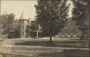 Randolph VT Sanatorium c1920 Real Photo Postcard