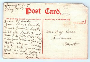 Postcard Artist Signed RL Wells Be Cheerful 1907 Arts Crafts Style Red B40