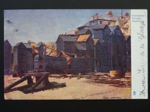 Sussex Fishing HASTINGS FISHERMEN'S STORES c1904 Postcard by Raphael Tuck 1173