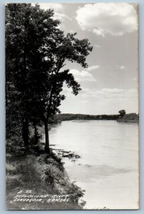 c1940's Republican River Concordia Kansas KS RPPC Photo Vintage Postcard